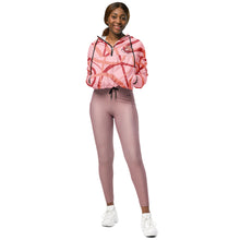 Load image into Gallery viewer, &quot;Meditate&quot; Pink Women’s cropped windbreaker