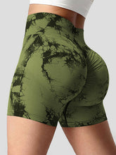 Load image into Gallery viewer, Tie-Dye High Waist Wide Waistband Active Shorts