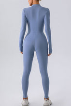 Load image into Gallery viewer, Half Zip Mock Neck Active Jumpsuit