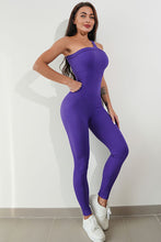 Load image into Gallery viewer, Asymmetrical Neck Wide Strap Active Jumpsuit