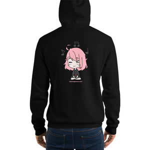 "Salichan" Front and Back unisex hoodie, black