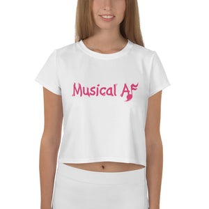 "Musical AF" Print Crop Tee